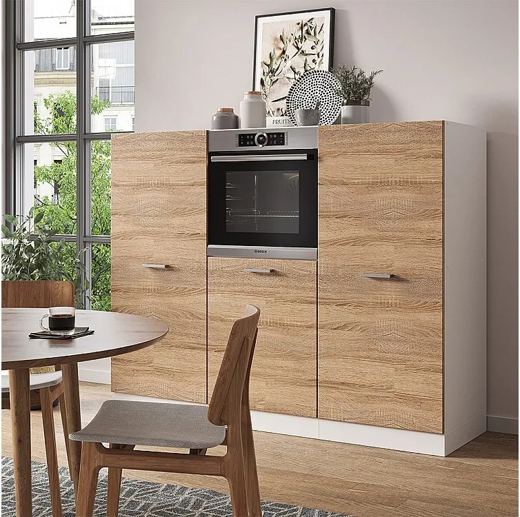 Blok kuchenny sonoma/biały 180x46x81.6 r-line