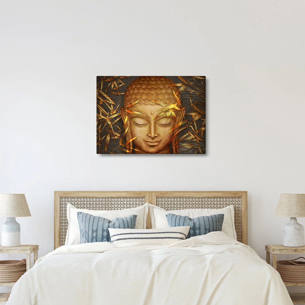 Obraz - Złoty Budda (70x50 cm)