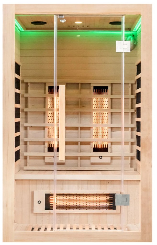 Sauna wewnętrzna niskotemperaturowa infrared na podczerwień 2 - 3 osobowa 120 x 105 CM