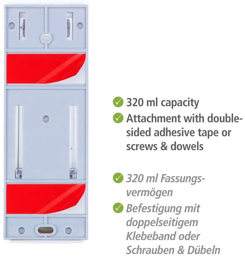 Biały ścienny plastikowy dozownik do mydła 320 ml Istres – Wenko