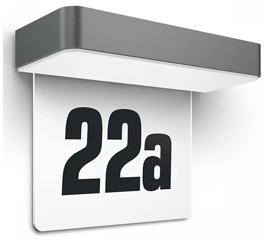 Steinel 065935 - LED solarny numer domu LED/0,07W 2000 mAh IP44 antracyt