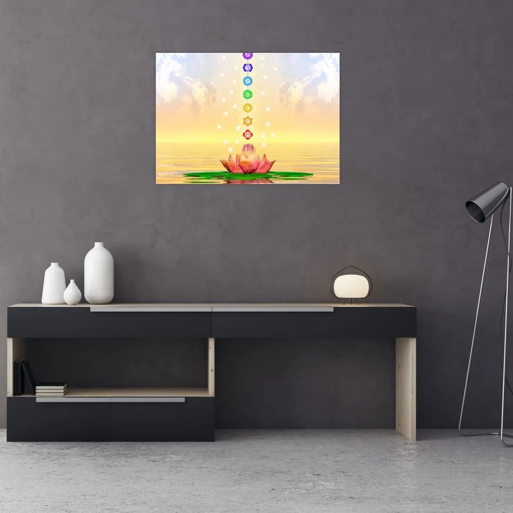 Obraz na szkle - Czakry (70x50 cm)