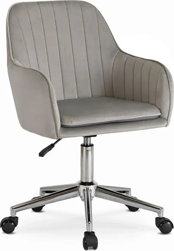 Popielate stylowe krzesło obrotowe H3-C97