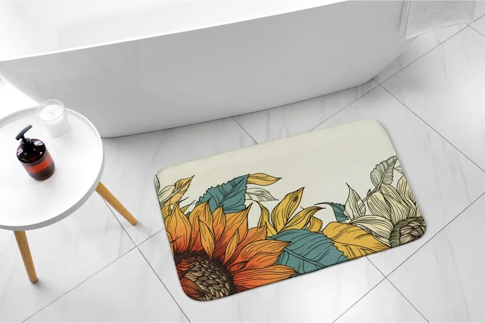Dywanik łazienkowy antypoślizgowy Dywanik łazienkowy antypoślizgowy Kwiat Słonecznika