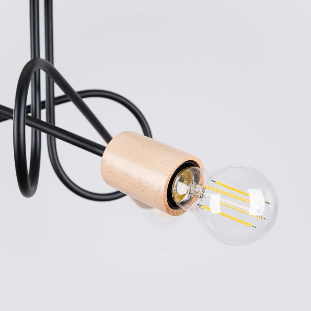 Żyrandol EMBER 3 czarny SOLLUX LIGHTING