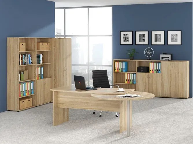Skandynawski komplet mebli z biurkiem dąb sonoma W5-D77