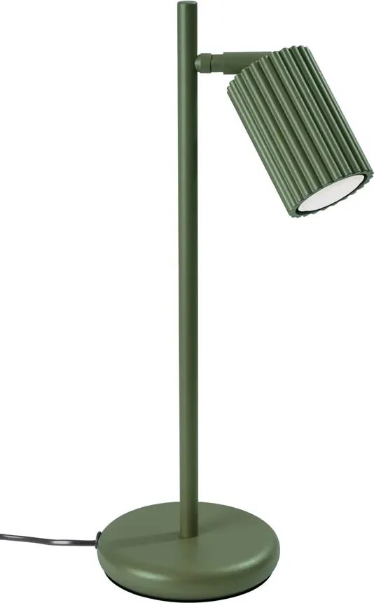 Oliwkowa biurkowa lampka ryflowana - D300 W9-T36