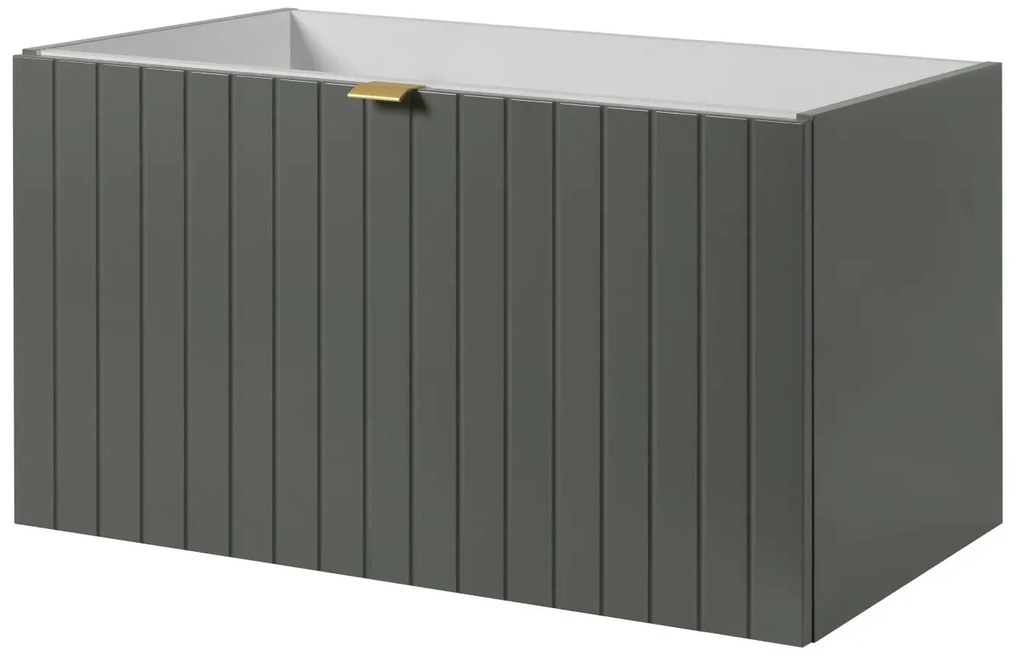 Szafka pod umywalkę HARMO 80 cm szaro-zielony półmat KROFAM