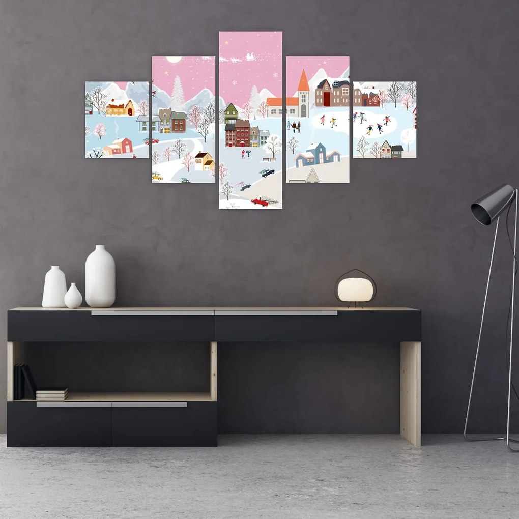 Obraz - Magiczna zima (125x70 cm)