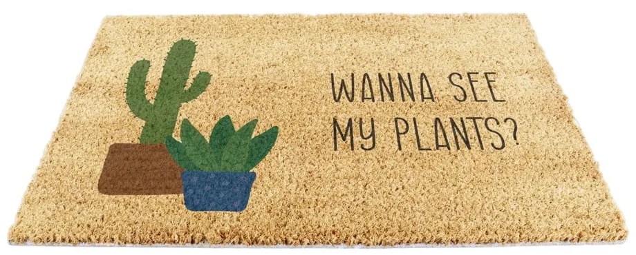 Wycieraczka z włókna kokosowego 60x90 cm Wanna See My Plants – Artsy Doormats