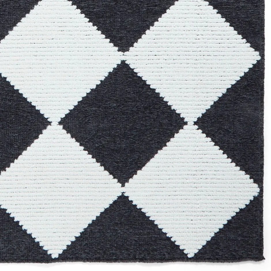 Czarno-biały dywan odpowiedni do prania 200x290 cm Lyna Charcoal&amp;White – Think Rugs