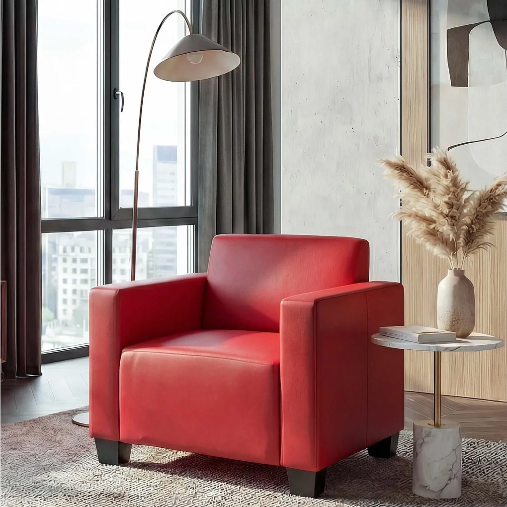 Fotel wypoczynkowy Moncalieri,  czerwony