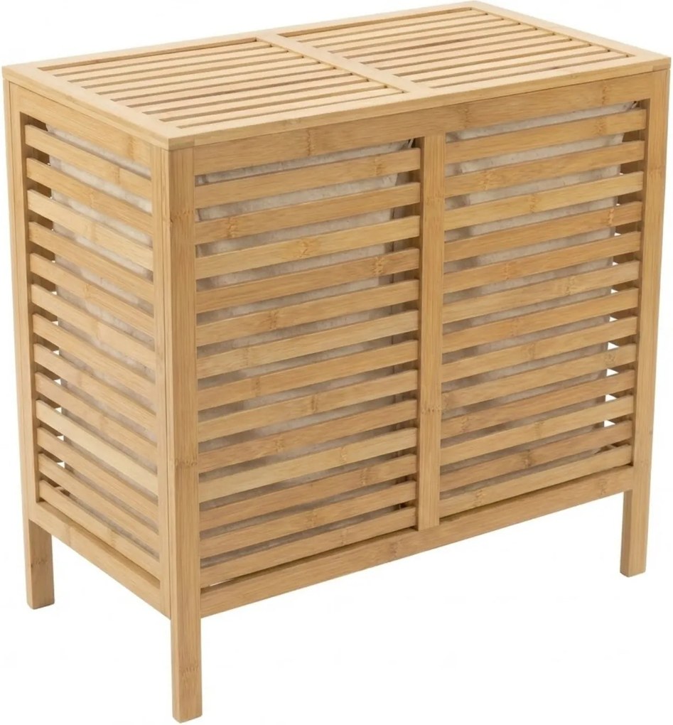 Podwójny kosz na pranie, bambusowy MOA, 90 l