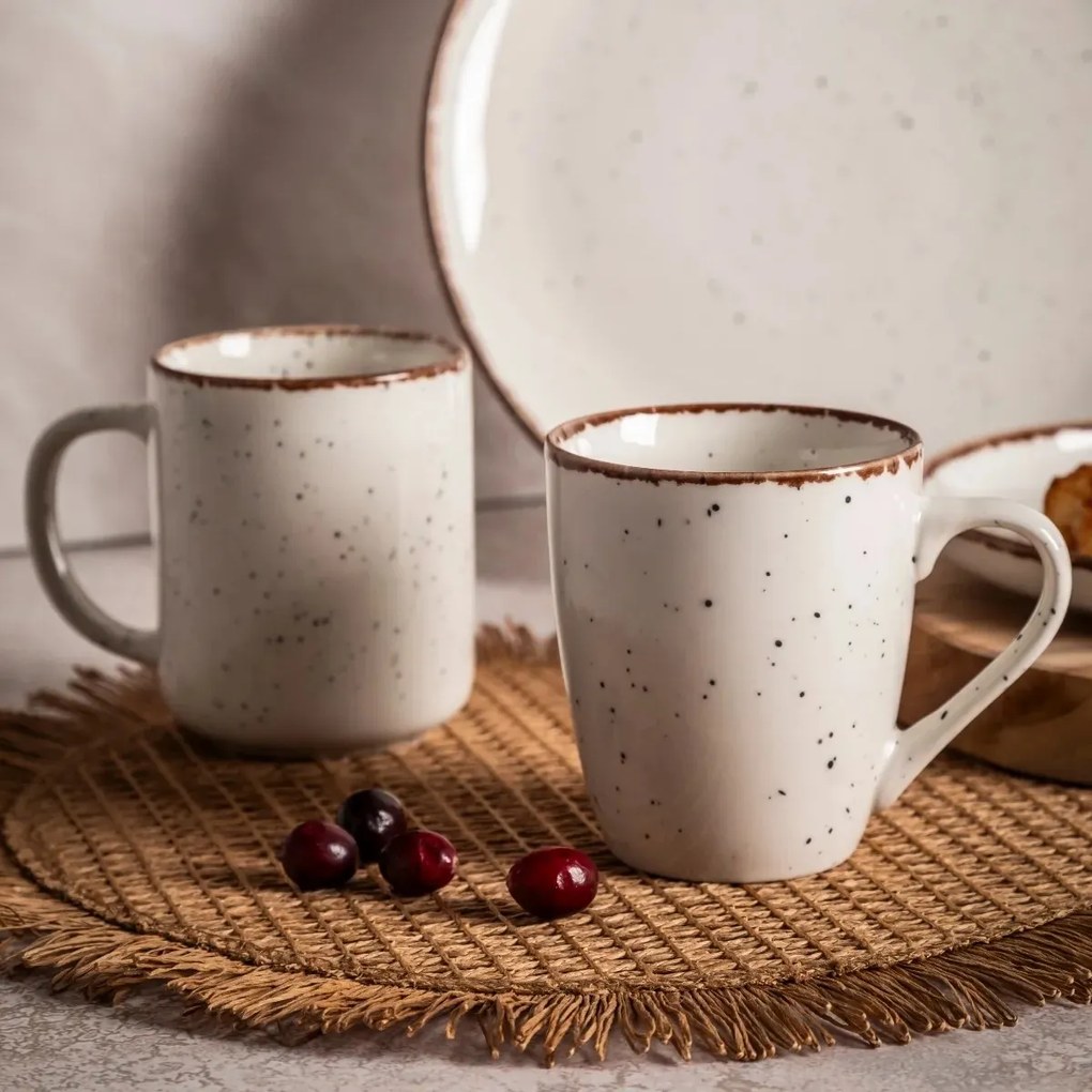 Altom Porcelanowy kubek Reactive Ivory, 380 ml