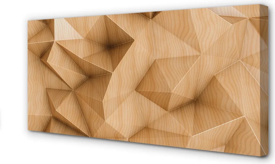 Obraz drukowany na płótnie Geometryczna Mozaika Z Drewna