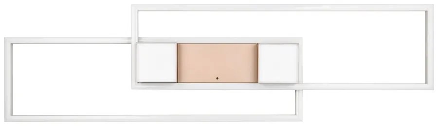 Biało-brązowa lampa sufitowa LED ze zdalnym sterowaniem i ściemniaczem 28x100 cm Albany – Trio