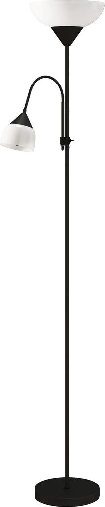 HOMCOM Lampa stojąca w stylu matka-dziecko, wysoka, z regulowanym ramieniem i 3 temperaturami barw, czarna | Aosom PL