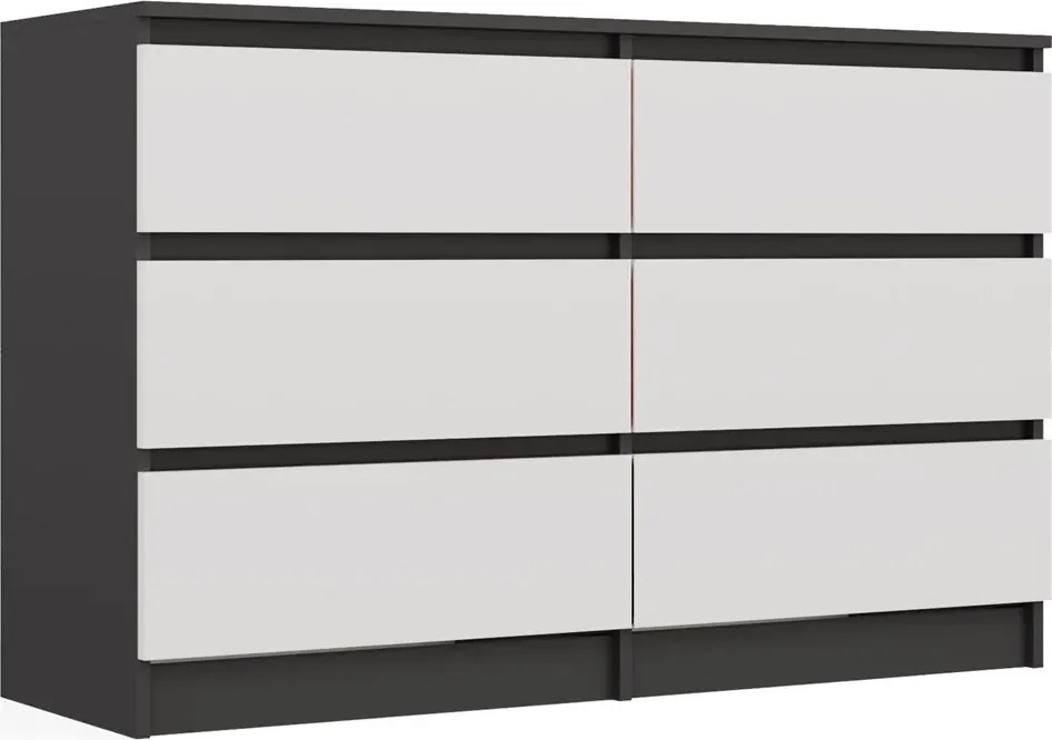 Komoda na ubrania antracyt + biały  120 cmT7-R10