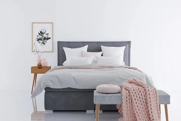 Jednoosobowe łóżko boxspring Anders 90x200 - 32 kolory