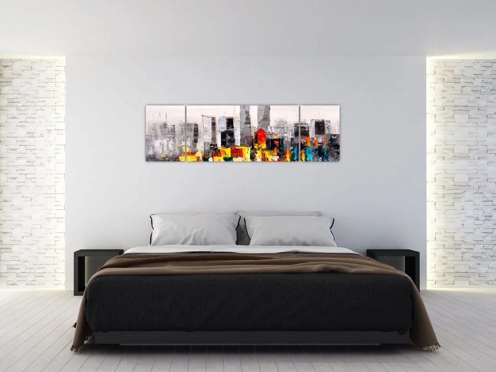 Obraz - Obraz przedstawiający duże miasto (170x50 cm)