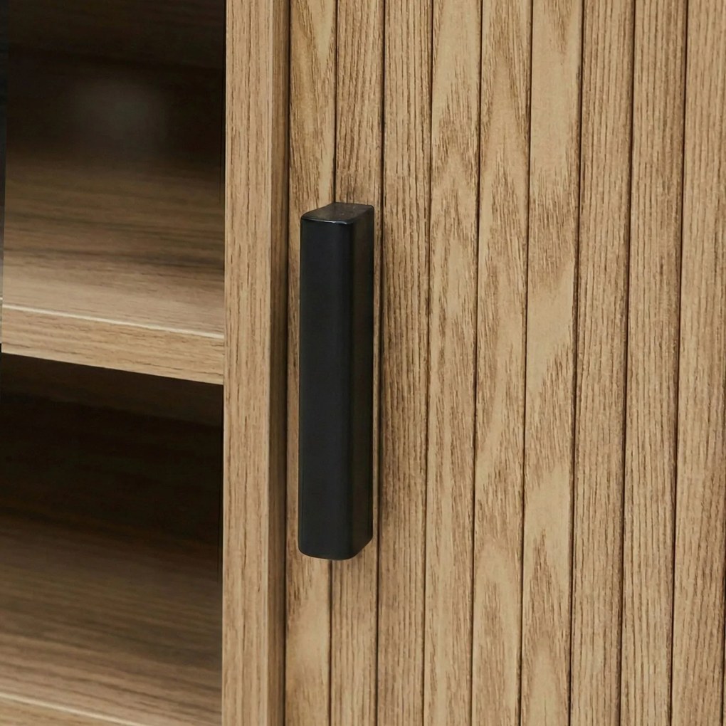 Szafka rtv ryflowana SCAVA, 140 x 40 x 46 cm