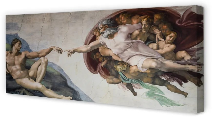 Obraz drukowany na płótnie Stworzenie Adama - Michał Anioł