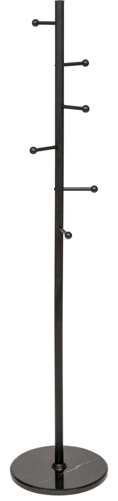 Wieszak na płaszcze BLACKMARBLE z 6 metalowymi uchwytami, 173 cm