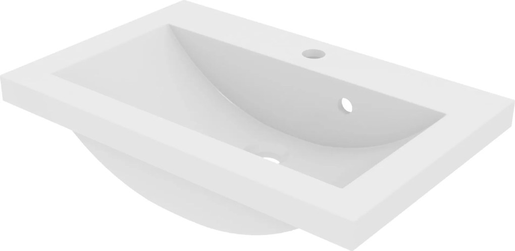 Umywalka wpuszczana w blat z konglomeratu WAVE 60 cm