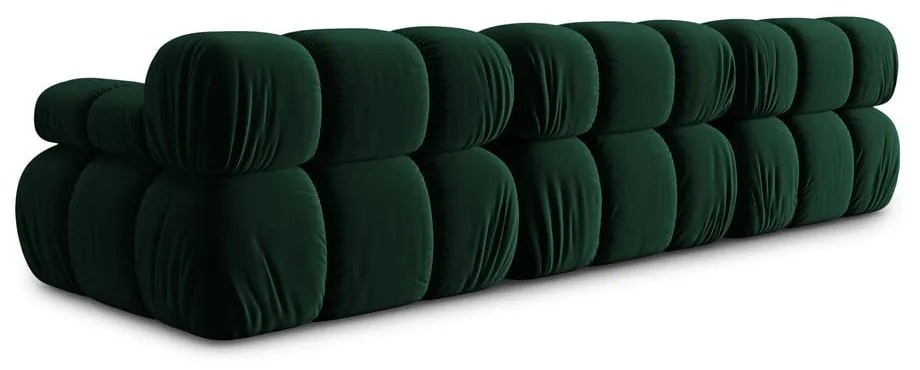 Zielona aksamitna sofa 282 cm Bellis – Micadoni Home