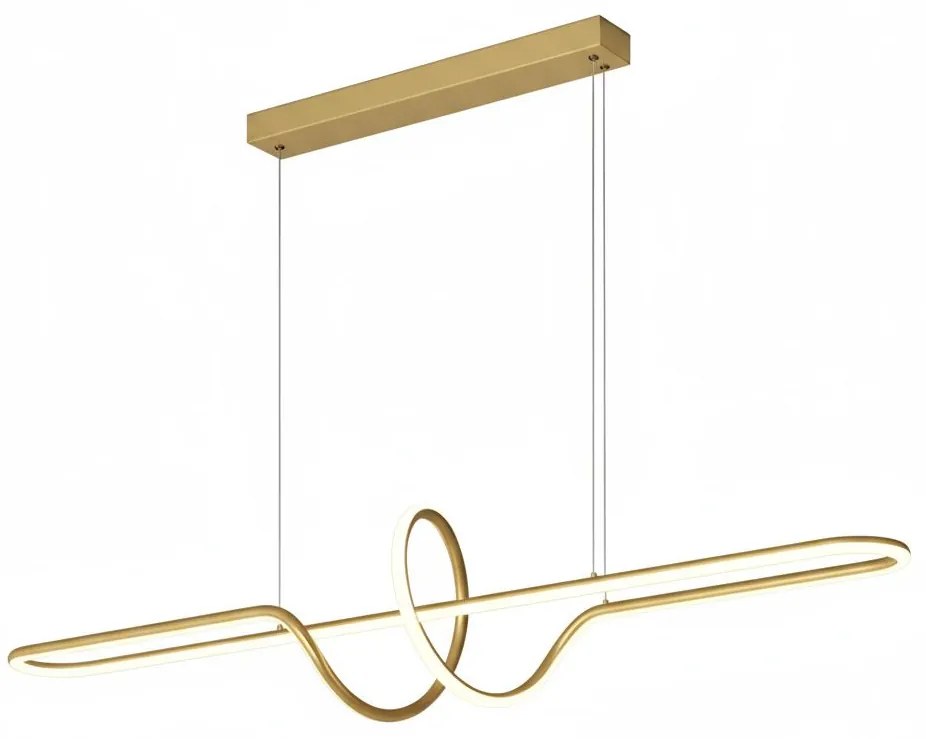 LAMPA SUFITOWA WISZĄCA LED LHJ038-CP ZŁOTA SZCZOTKOWANA