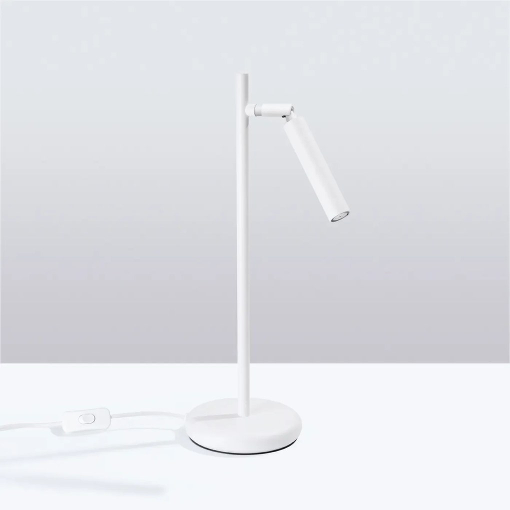 Lampa biurkowa PASTELO biała SOLLUX  LIGHTING