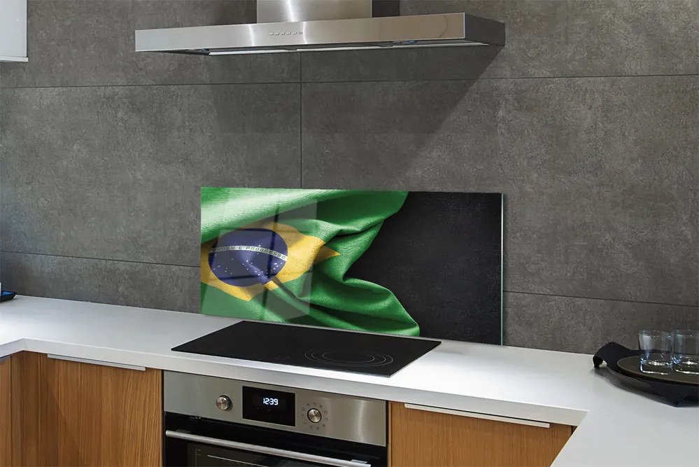 Szklany Panel Flaga Brazylii