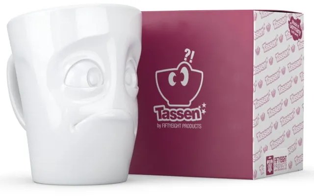 Biały bezradny porcelanowy kubek z uchem 58products