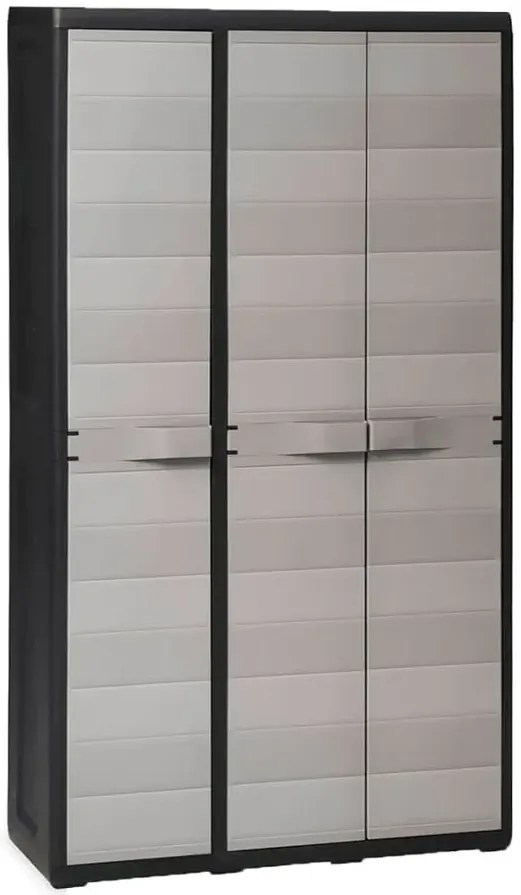 Wielofunkcyjna szafa do ogrodu i piwnicy czarny + szary - Kendall 6X