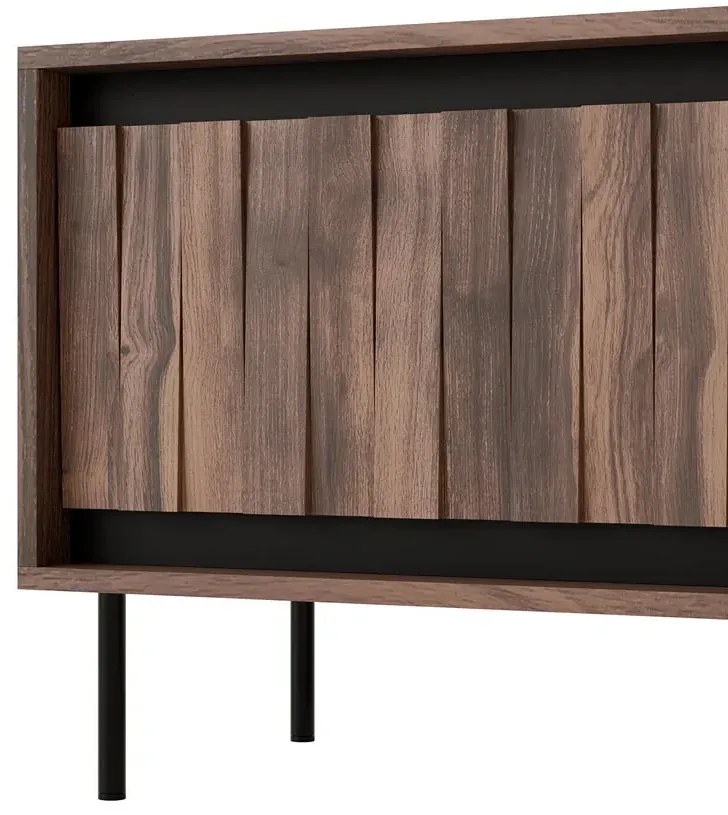 Orzechowa szafka rtv na nóżkach M6-W71