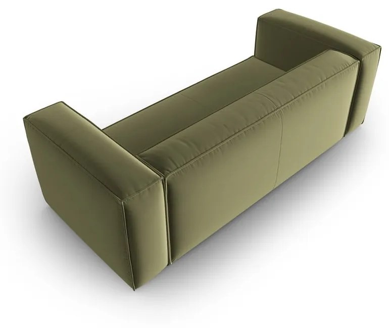 Zielona aksamitna sofa 200 cm Mackay – Cosmopolitan Design