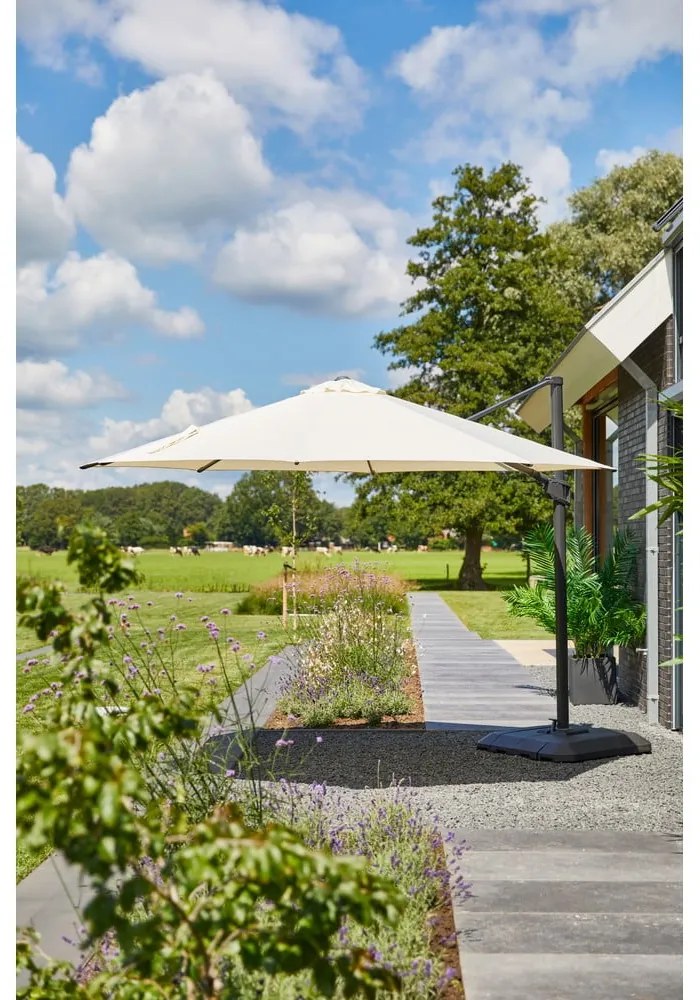 Beżowy parasol Hartman Deluxe, ø 350 cm