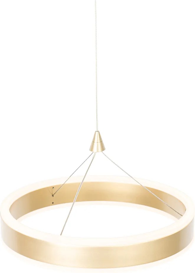 Lampa wisząca mosiężna 30 cm z LED 3-stopniowy ściemniacz - Lyani