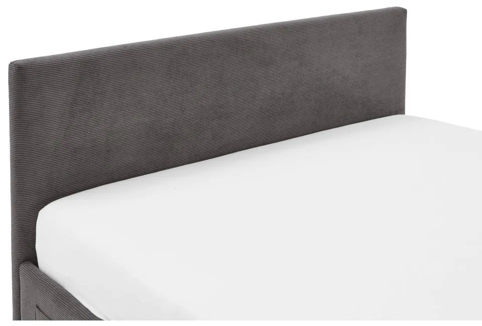 Antracytowe tapicerowane łóżko dziecięce bez stelaża 120x200 cm Cool – Meise Möbel