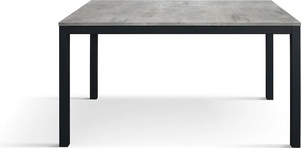 Drewniany stół z szarym wykończeniem, antracytowa metalowa rama 110x68 - RAVENNA
