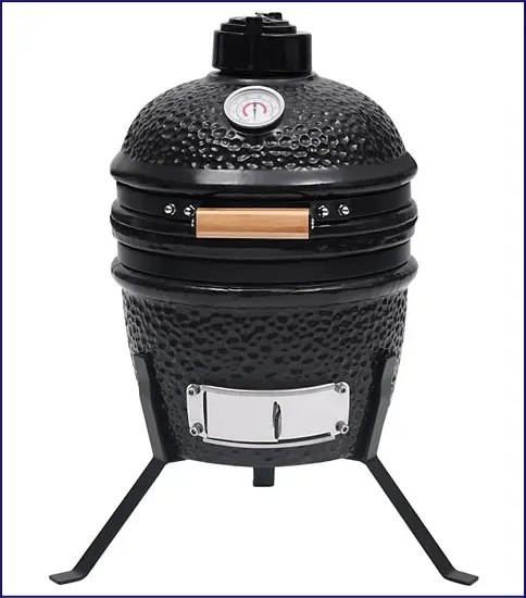Czarny ceramiczny grill z funkcją wędzenia G9-K47