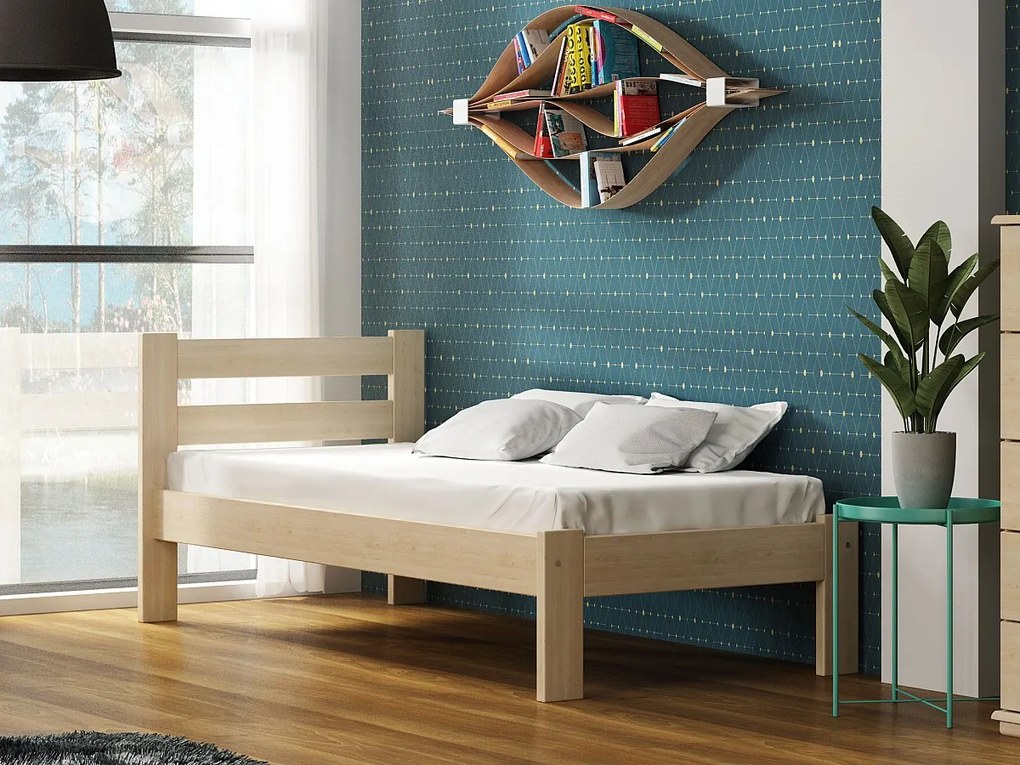 Łóżko 90x200 drewniane Aron, sosnowe