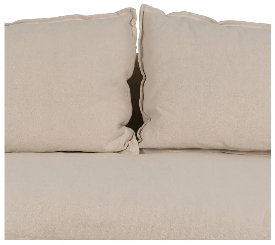 Kremowa lniana sofa 200 cm – Ixia