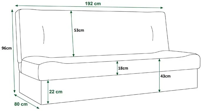 Ciemnobrązowa rozkładana wersalka dwuosobowa Nakari 4X