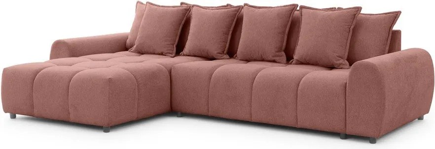 Narożnik (lewostronny/z szezlongiem) w kolorze terakoty Albane – Ropez