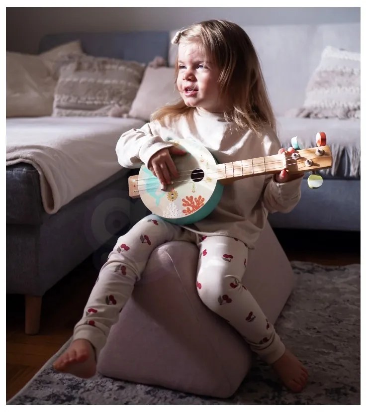 Tooky toy drewniane banjo nauka gry dla dzieci z motywem morza