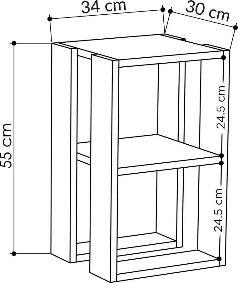 Szafka nocna Lonie Carrara Marble