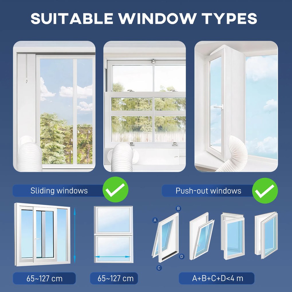 HOMCOM 3-w-1 klimatyzacja, wentylator z wyświetlaczem LED, zmywalny filtr, timer, biały | Aosom PL