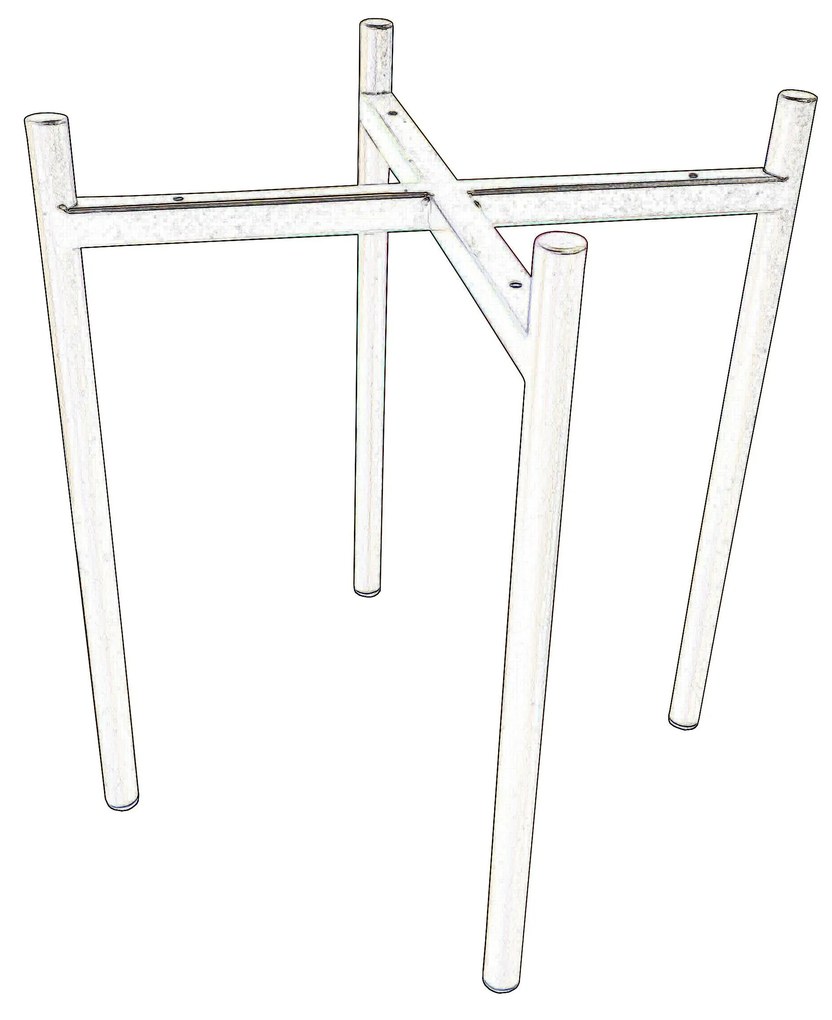 TABORET DIOR STOŁEK LOFT metal podstawa biała BL14