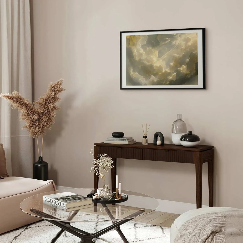Plakat Zachwycająca gra kolorów 42x29,7 cm z ramą czarną z marginesem ARTGEIST B